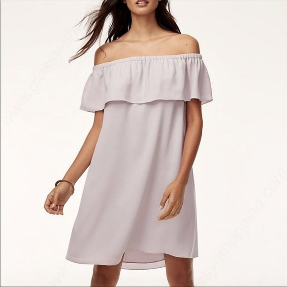 Aritzia Wilfred Neufchâtel Off Shoulder Ruffle Dress Red Mini Dress - Picture 3 of 16